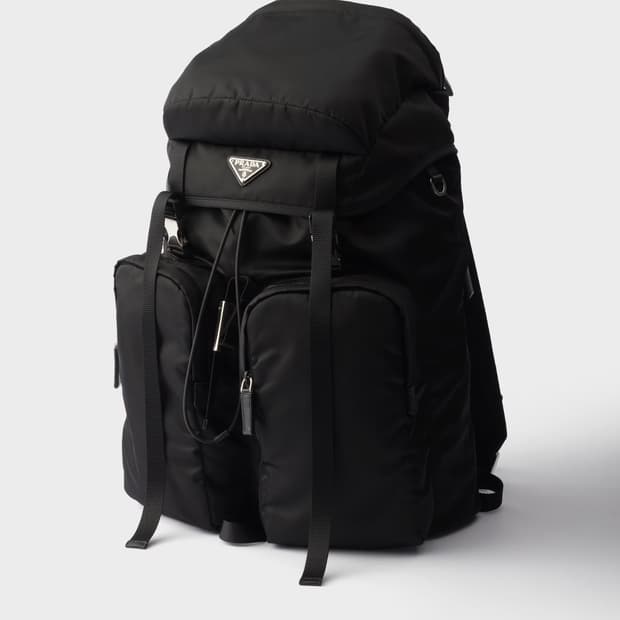 프라다 Prada 리나일론 및 사피아노 가죽 백팩