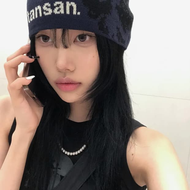 자카드 엘 캐피탄 비니 네이비