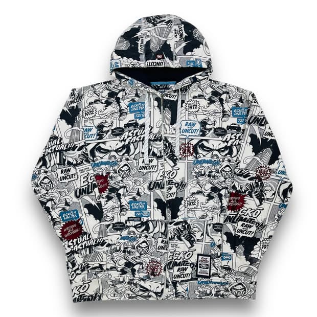 에코 언리미티드 00s 올드스쿨 코믹스 카툰 힙합 후디 집업