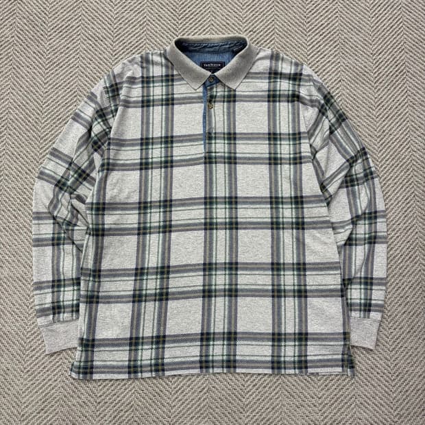 반휴젠 체크 카라 티셔츠 v2202