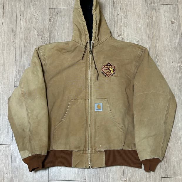 빈티지 칼하트 j04 덕 액티브 자켓 브라운