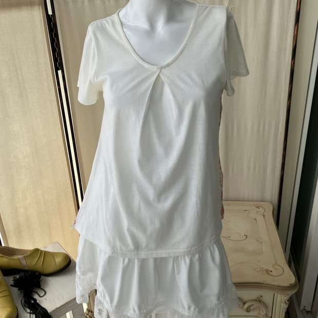 피치 핑크 플라워 패턴 시스루 블라우스 1278 모리걸 