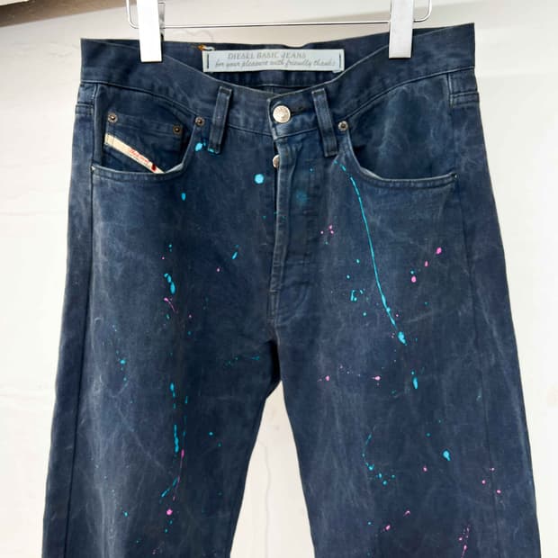 디젤 페인트 데님팬츠 