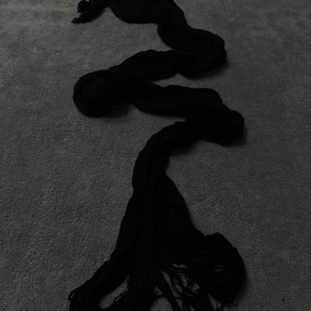 Vintage grunge punk mood black scarf