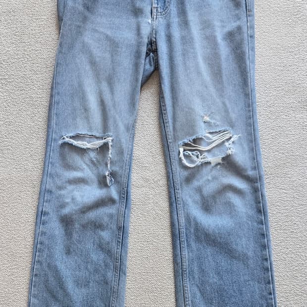 우영미 데미지 워싱 팬츠