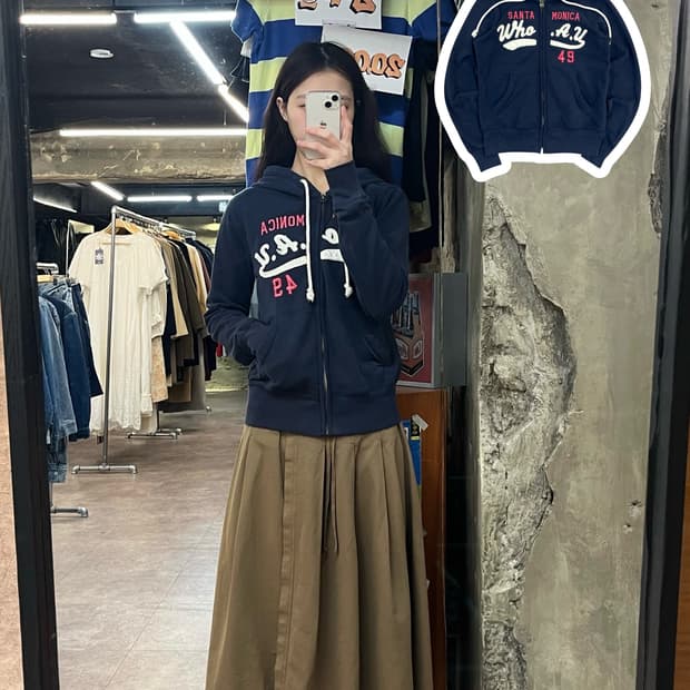 후아유 후드집업 네이비 S  #csz3838
