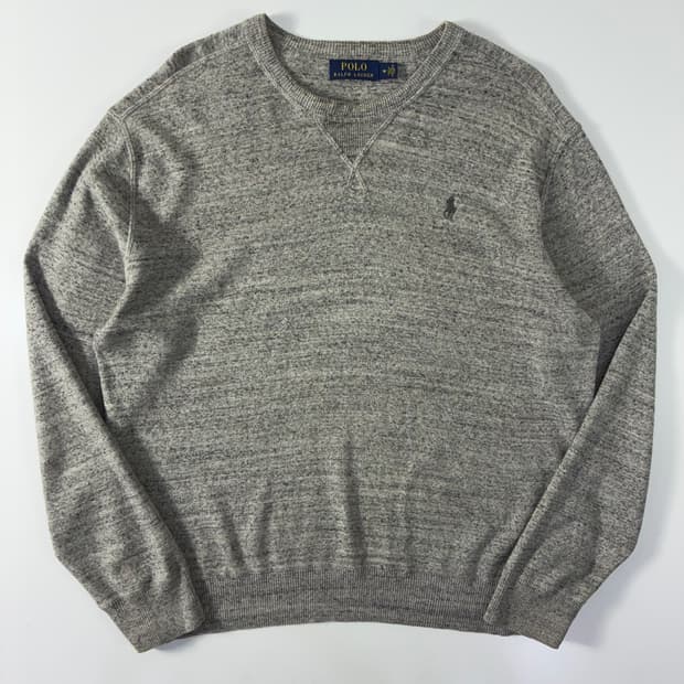 Polo 폴로 랄프로렌 신형 그레이 코튼 라운드 니트