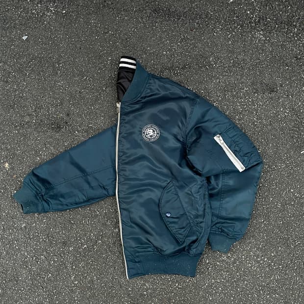 90s 산토리 리버시블 ma-1 항공잠바 올드스쿨 블루종 자켓 L XL