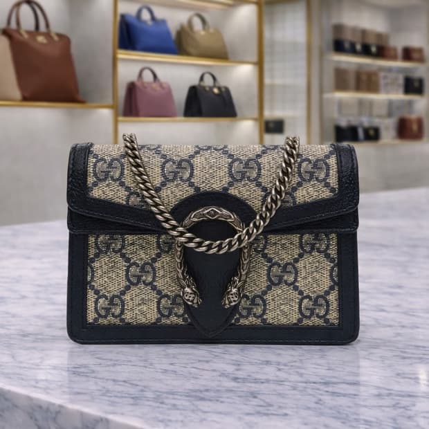 [S급] 구찌 디오니서스 GG 수프림 체인 크로스백 미니 판매합니다!!!