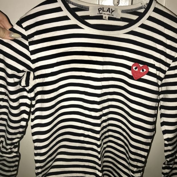 꼼데가르송 스트라이프 롱슬리브 티셔츠 s 