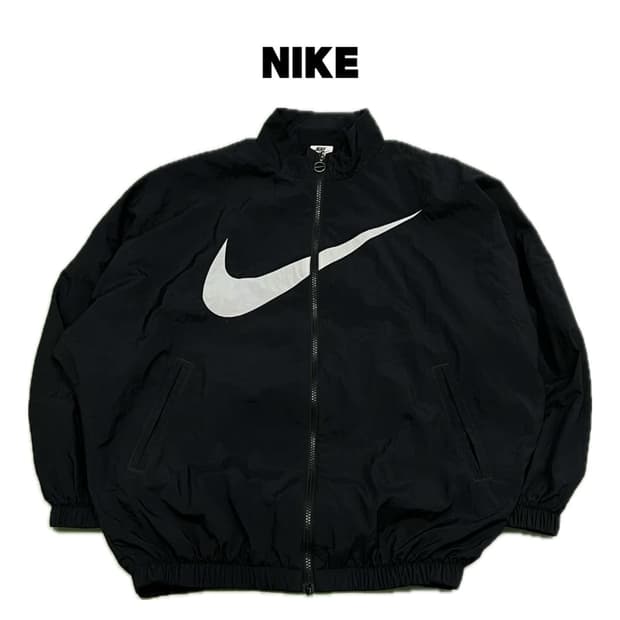 (S) 나이키 우먼스 에센셜 빅스우시 우븐 자켓 블랙