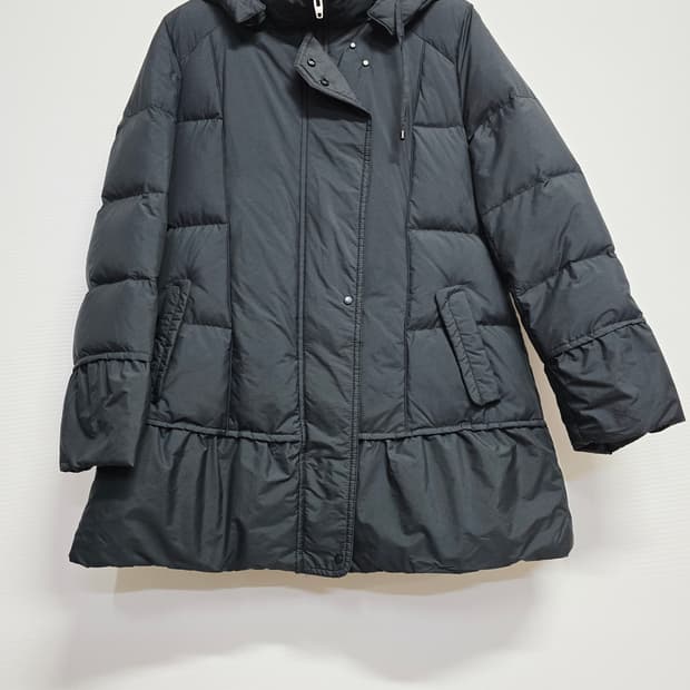 올리비아로렌 블랙 여성 다운패딩 점퍼 후드 탈부착 가능