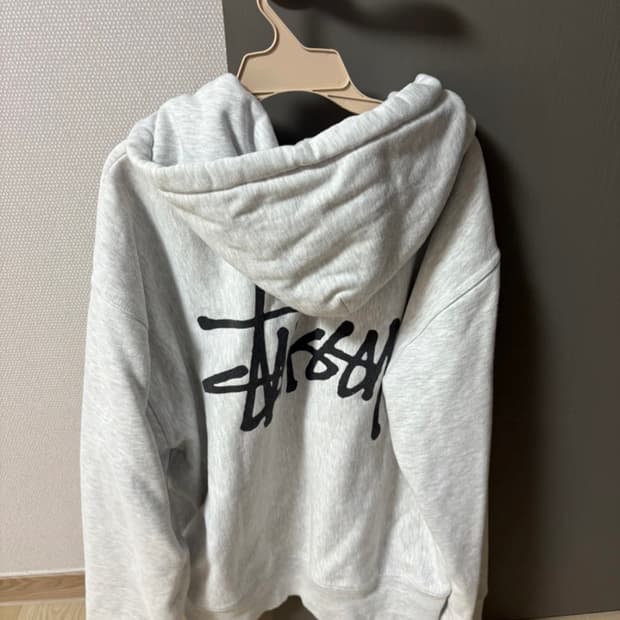 스투시 후드집업 에쉬헤더 m