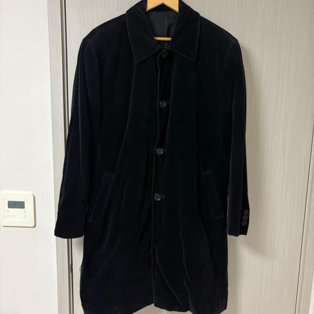 빈티지 벨루어 맥 코트 블랙 100
