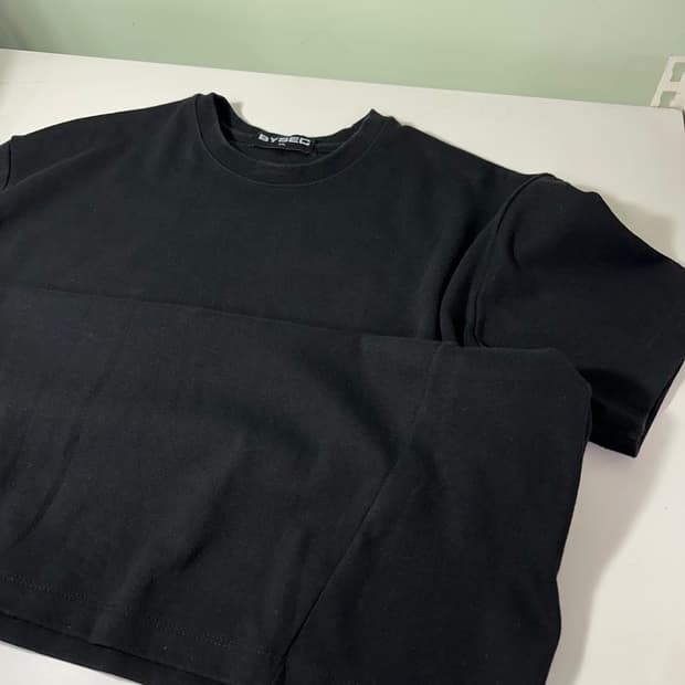 2XL 바이젝 블랙 코튼 헬스반팔