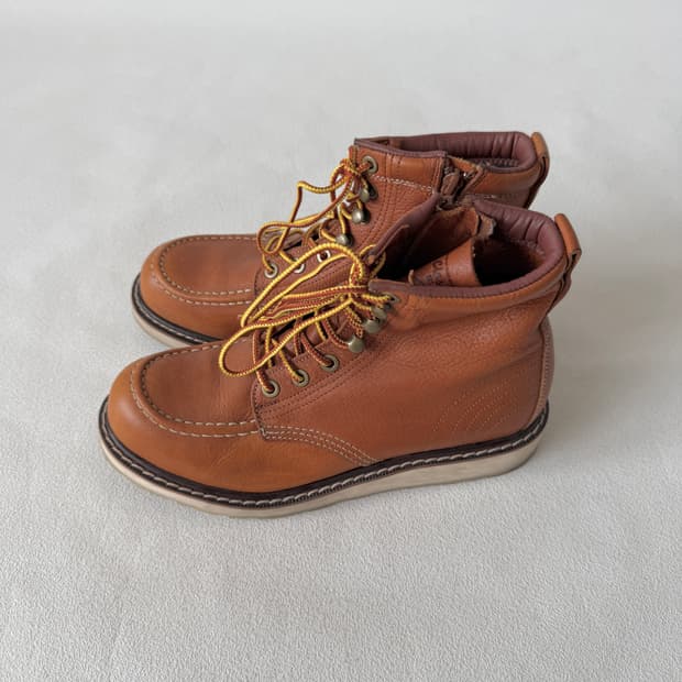 [250]Pre owned 비브람솔 레더 부츠