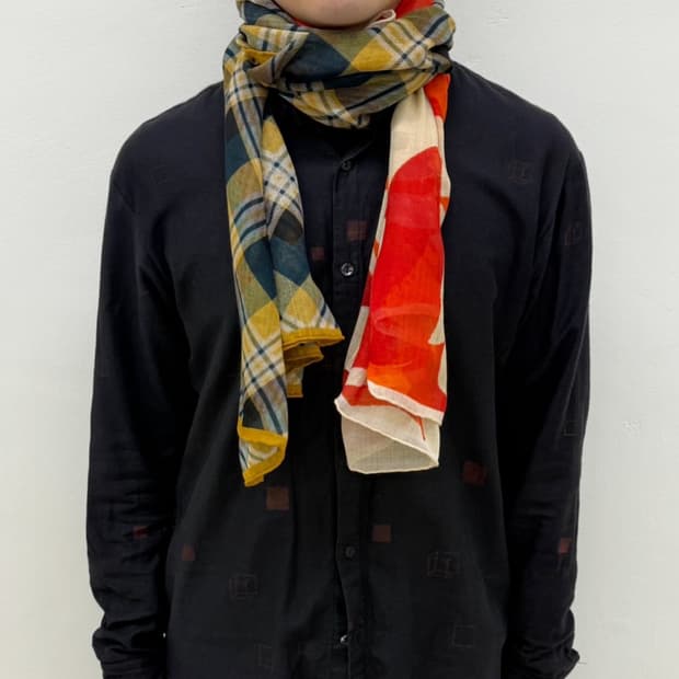 드리스 반 노튼 패턴 스톨 머플러