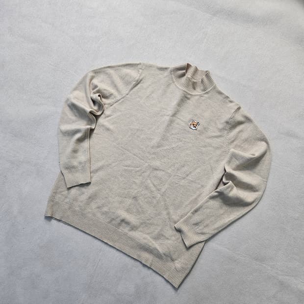 실측확인 빈티지 폭스 로고 터틀넥 니트 0325Y