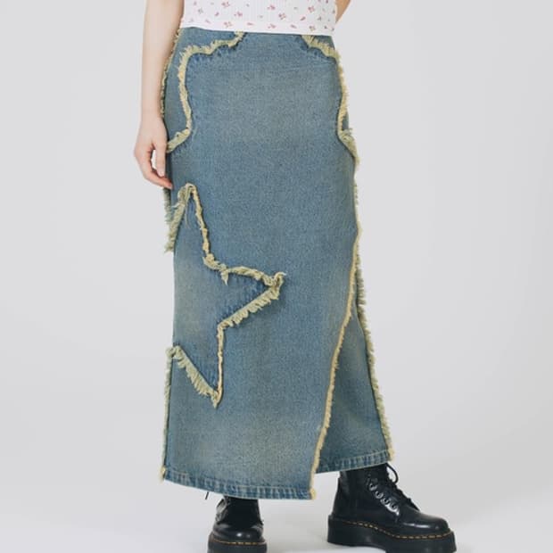 x girl 엑스걸 스타데님 스커트