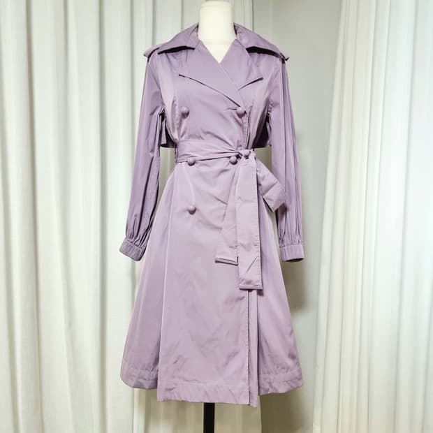 미샤 MICHAA 폴리나일론 벨티드 트렌치 코트 (55) 상태최상
