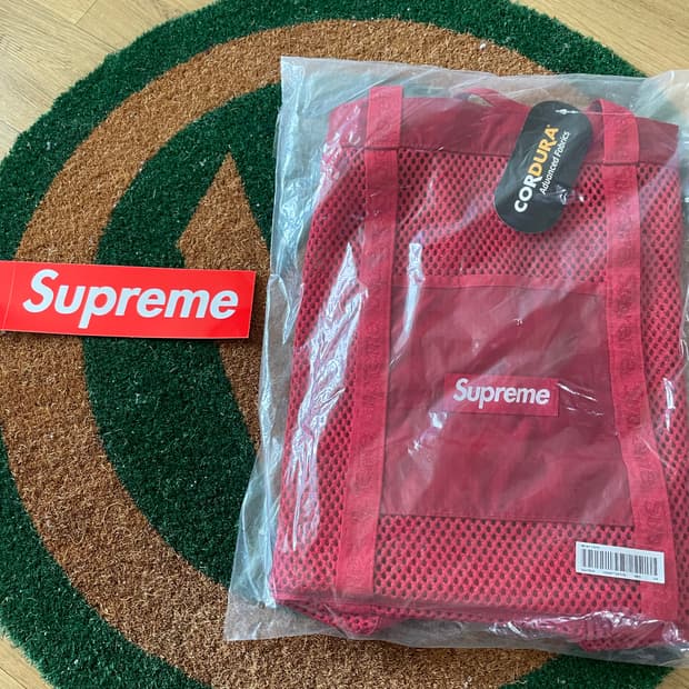 Supreme Mesh Tote Bag Red - 25SS