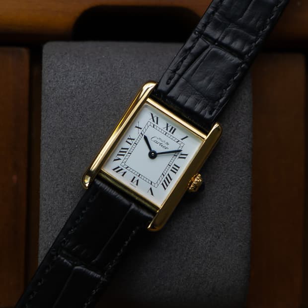 까르띠에 머스트 탱크 sm 쿼츠 빈티지 시계
