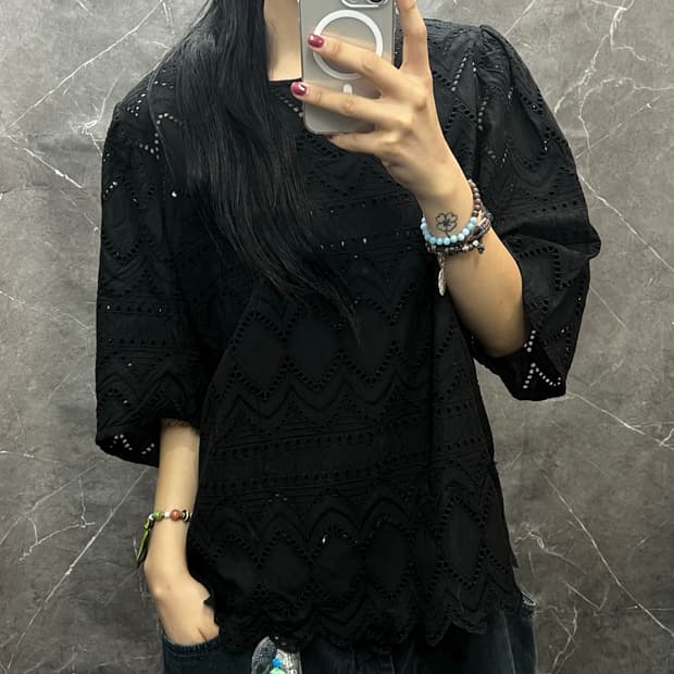 Georgesrech 펀칭블라우스 S273