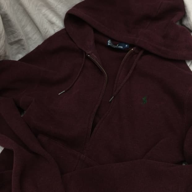 폴로 랄프로렌 니트 집업 후드 집업 vintage