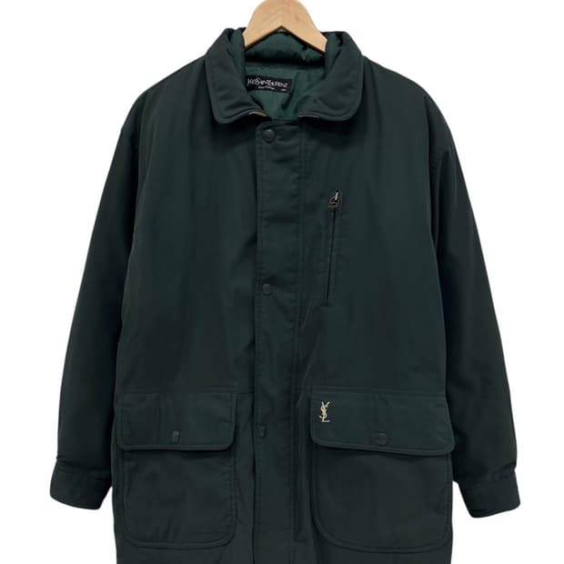 90s YSL 구스다운 패딩자켓 그린 (L)