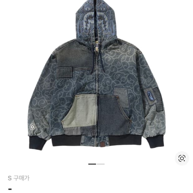 베이프 클라우드 카모 자카드 업사이클 액티브 자켓 네이비