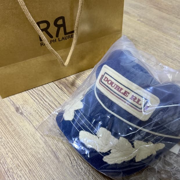 RRL 로고 패치 데님 트러커캡