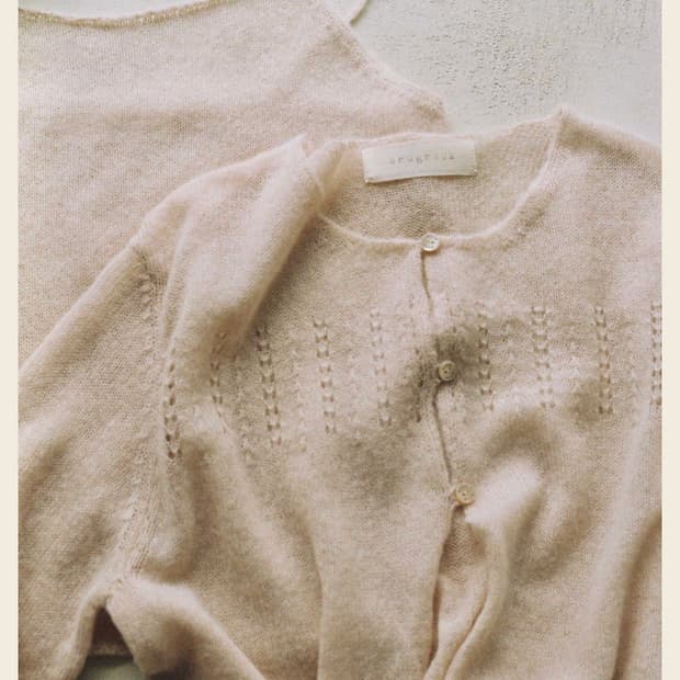 스너그눅 mellow cardigan 핑크 새상품