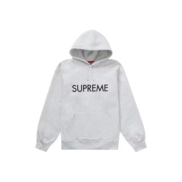 슈프림 캐피탈 후드티 애쉬 그레이