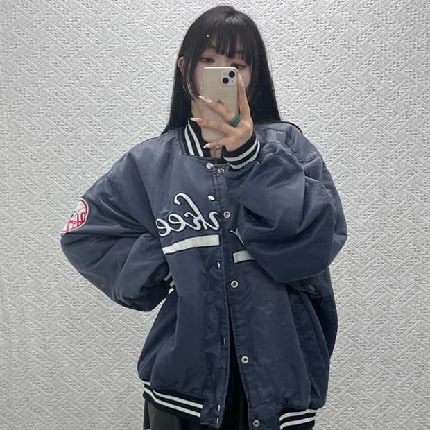 마제스틱 스트릿 빈티지 양키스 바시티 자켓 XXL C09424