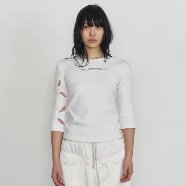 오들리워크샵 3-Quarter cutout tee