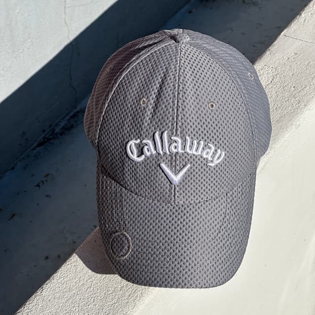 [F] 캘러웨이 로고 그레이 볼캡 모자 골프