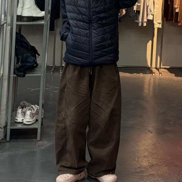 빈티지 네이비 다운 경량 후드자켓 A3093