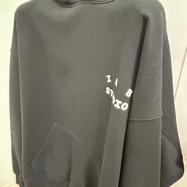 아이앱 블랙 기모후드 XL