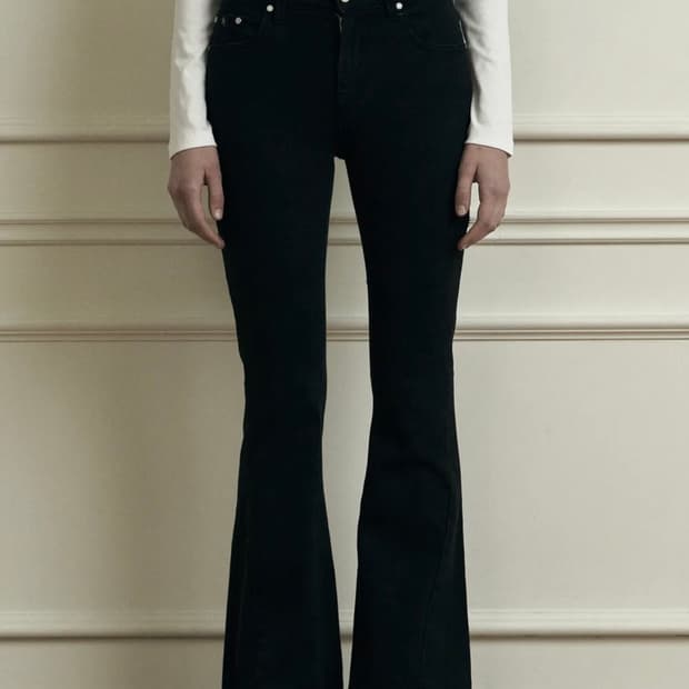 시너진 PLAIN BASIC DENIM PANTS BLACK