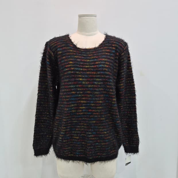 멀티컬러 루즈핏 니트 스웨터