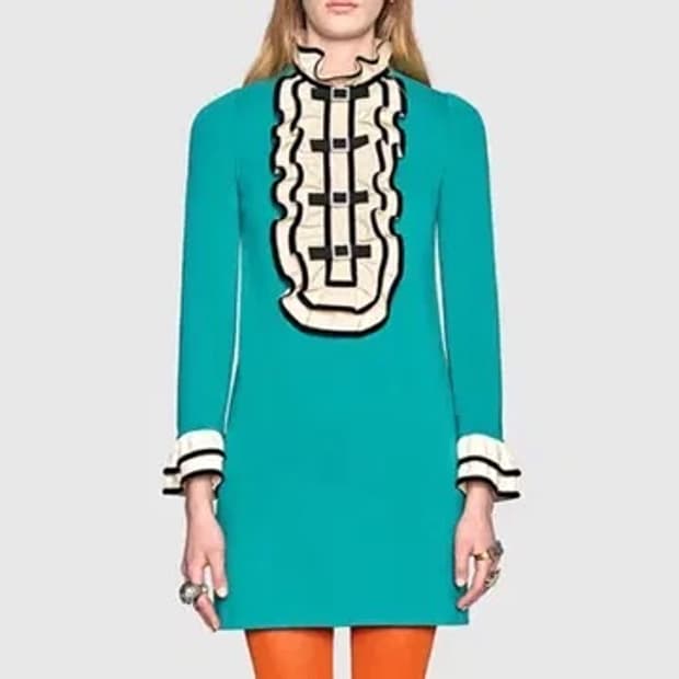 [새상품.정가400이상] GUCCI Ruffled Dress -Mint