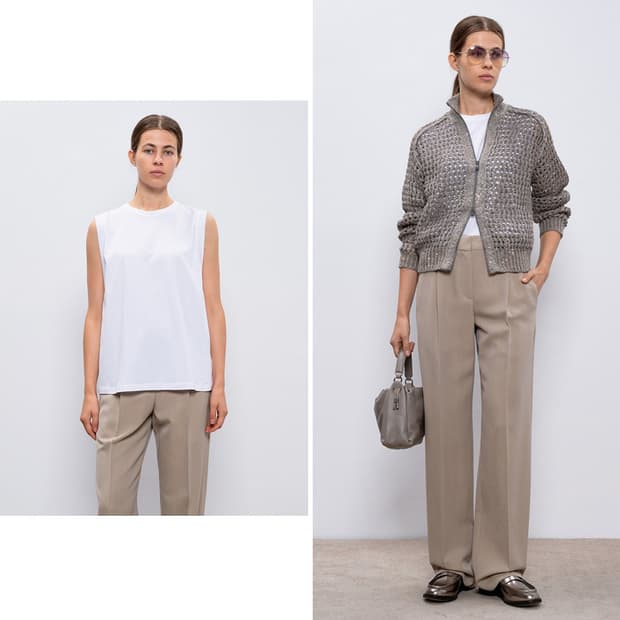 브루넬로쿠치넬리 모닐리 넥라인 탱크탑