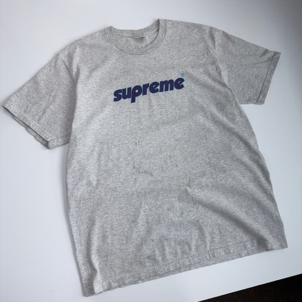 Supreme 슈프림 핀라인 애쉬그레이 반팔티셔츠