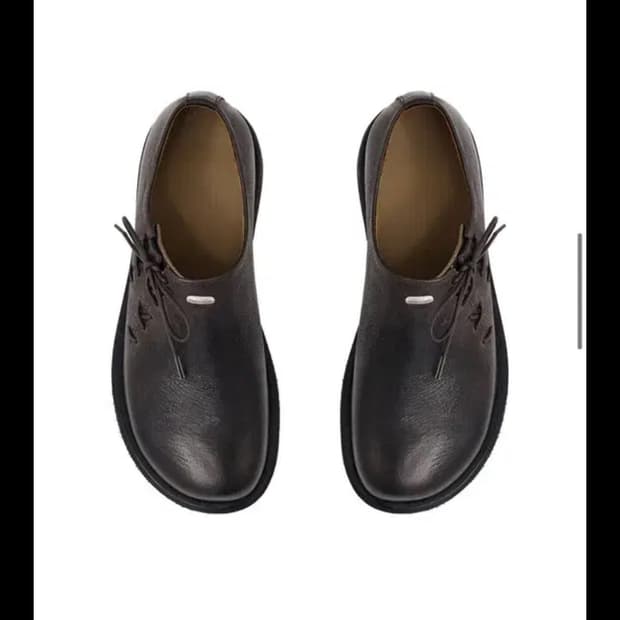 네거티브쓰리 오블리크 더비 슈즈 다크브라운 240