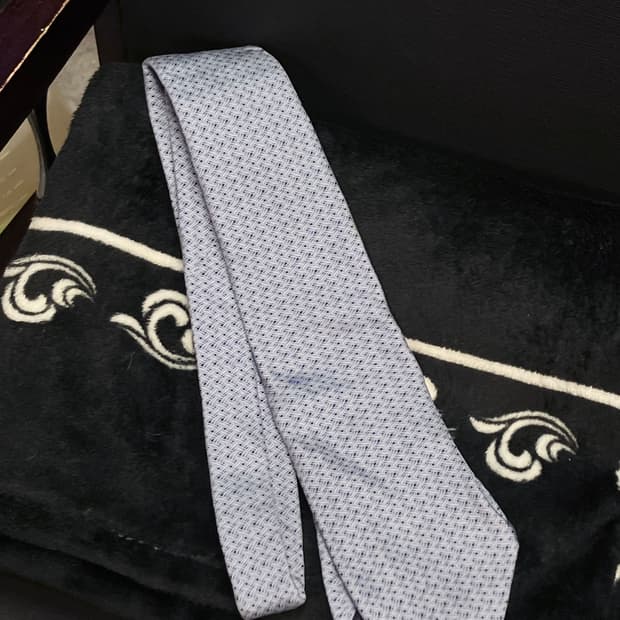 살바토레 페라가모 실크 넥타이 블루 #csz3207