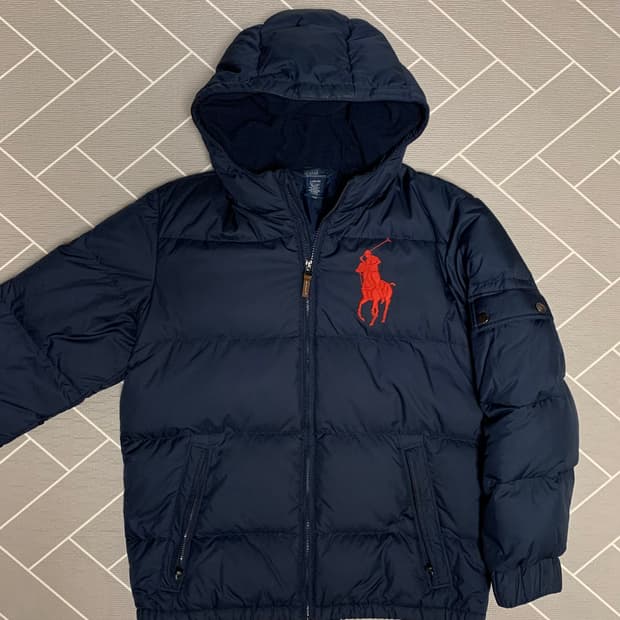 폴로 빅포니 패딩 네이비