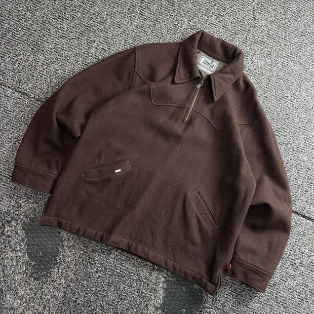 리바이스 실버탭 아카이브 울 풀오버 하프집업 3589