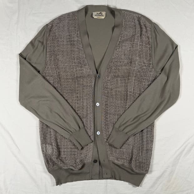 에르메스 메쉬 가디건 니트