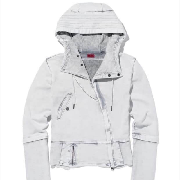 미스치프 asymmetric hoodie M size