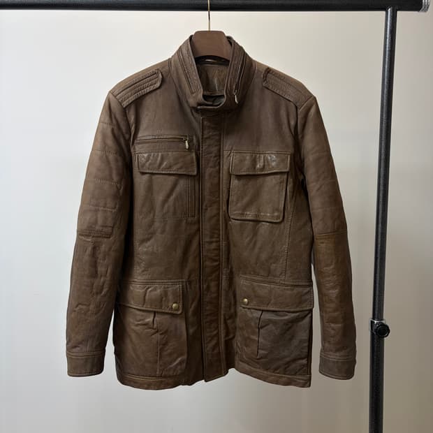 (105) 프랑코 페라로 브라운 양가죽 필드자켓